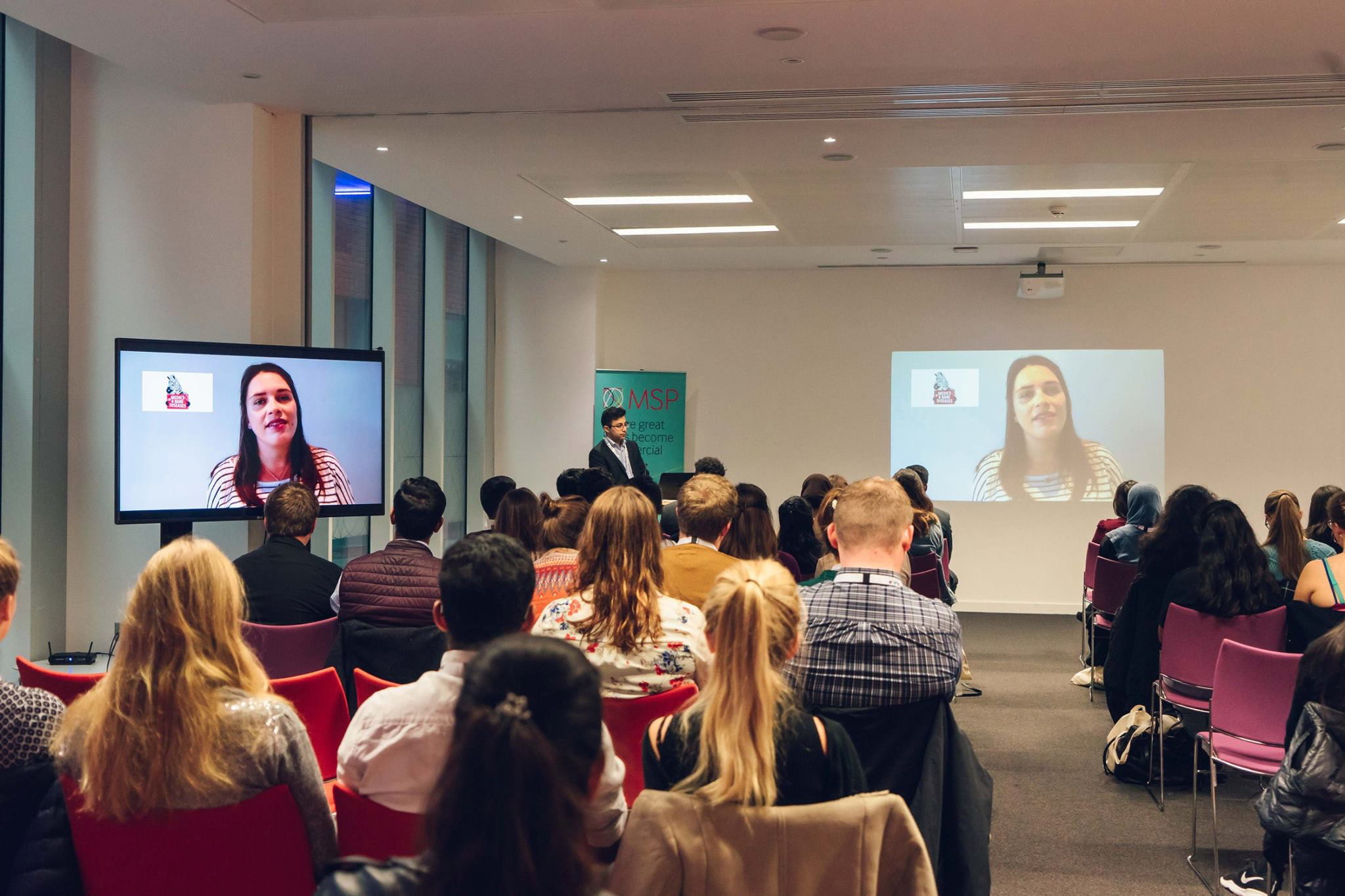 Dr Lucy McKay speaking to medical students at The University of Manchester