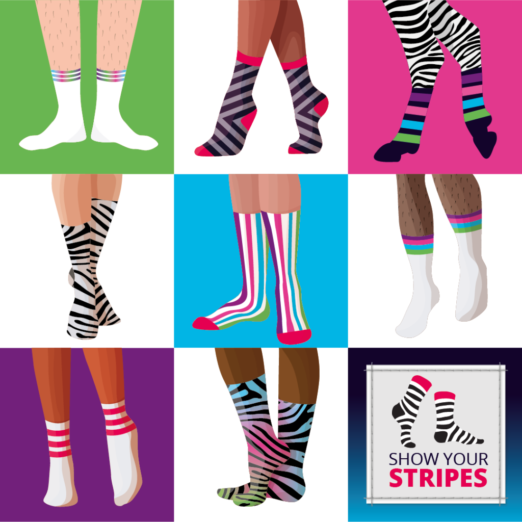 #showyourstripes campaign for rare disease day 