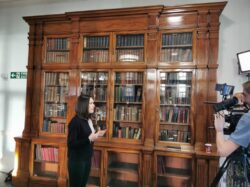 Lucy filmed for ITN