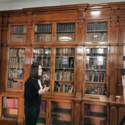 Lucy filmed for ITN