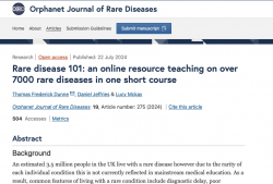 M4RD’s Rare Diseases 101 Study