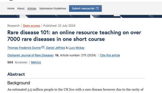 M4RD’s Rare Diseases 101 Study M4RD’s Rare Diseases 101 Study